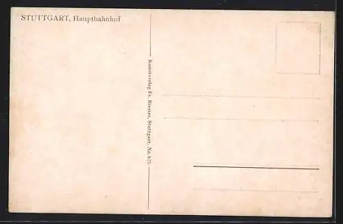 AK Stuttgart, Strassenbahn am Hauptbahnhof