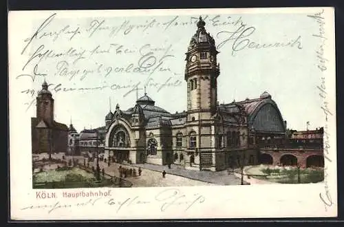 AK Köln a. Rh., Hauptbahnhof, Gesamtansicht