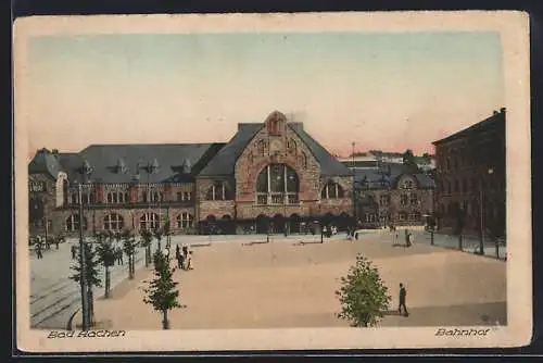 AK Aachen, Blick zum Bahnhof