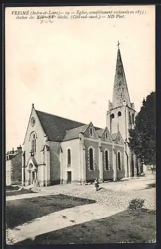 AK Veigné /Indre-et-Loire, Église