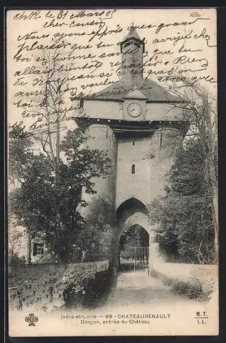 AK Chateaurenault, Le Donjon, entrée du Château