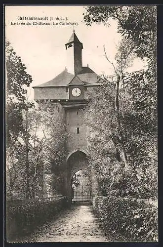 AK Châteaurenault /Indre-et-Loire, Entrée du Château