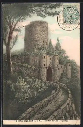 AK Chateaurenault /Indre-et-Loire, Ruines du Château