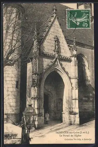 AK Saint-Cyr-sur-Loire, Le Portail de l`Eglise