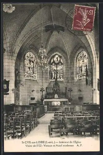 AK St-Cyr-sur-Loire, Intérieur de l`Eglise