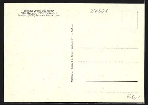 AK Wankendorf, Gasthaus Perdoeler Mühle am Belauer See