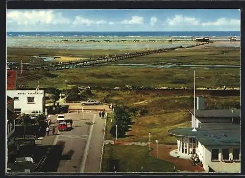 AK St. Peter-Ording, Blick auf Brücke und Arche Noak