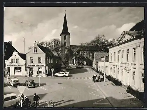 AK Esens, Marktplatz mit St. Magnus-Kirche