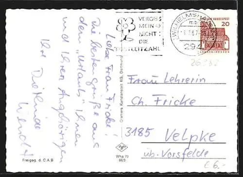 AK Wilhelmshaven, Fliegeraufnahme der Ortschaft