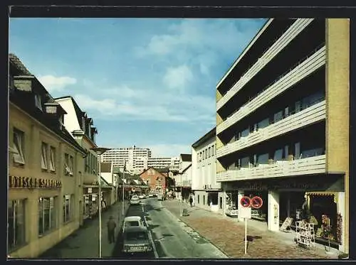 AK Westerland, Strandstrasse mit Sparkasse