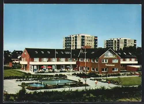 AK Büsum, Nordsee-Erholungsheim mit Brunnen