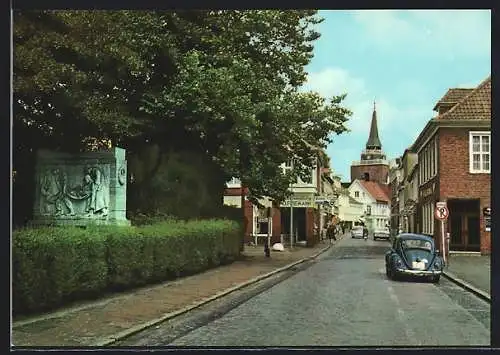 AK Aurich / Ostfriesland, Burgstrasse, Kriegerdenkmal