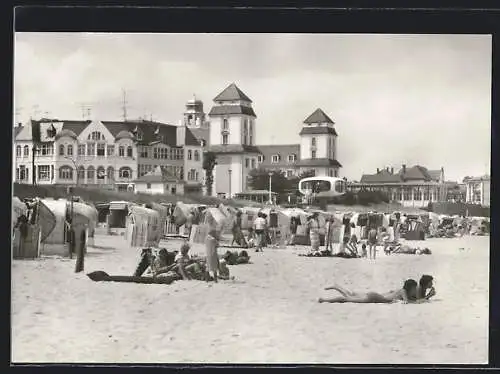 AK Binz /Rügen, Strandbad am Kurhaus