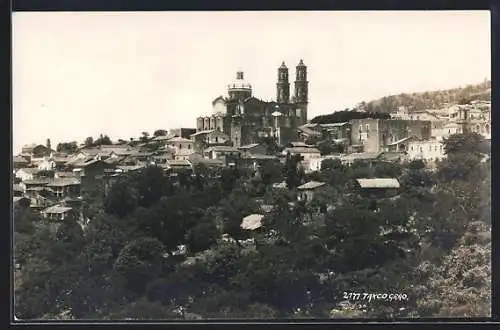 AK Taxco, Ortsansicht mit der Kirche