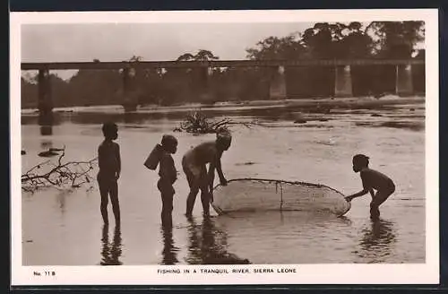 AK Sierra Leone, Fishing in a tranquil river