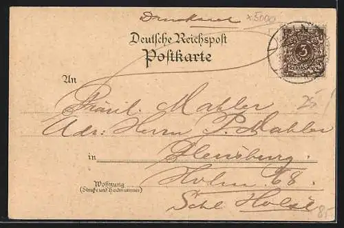 Lithographie Köln, St. Martinskirche mit Blick nach Deutz