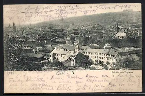 AK Lahr i. B., Teilansicht mit Kirche