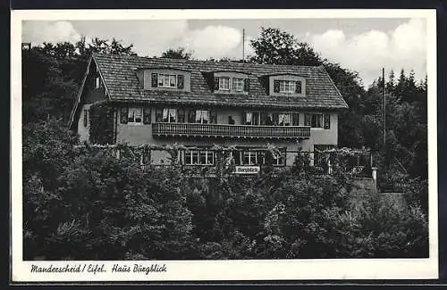 AK Manderscheid /Eifel, Hotel Haus Burgblick