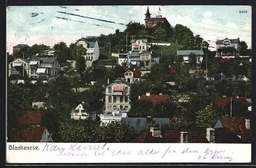 AK Hamburg-Blankenese, Teilansicht mit Hotel