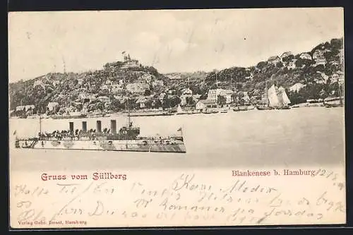 AK Blankenese b. Hamburg, Süllberg mit Hotel