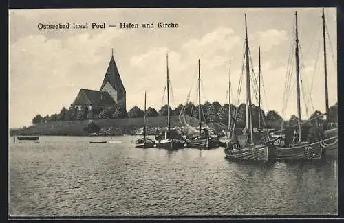 AK Insel Poel, Hafen und Kirche