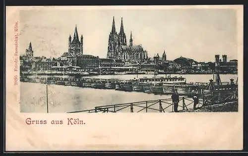 AK Köln, Stadtansicht mit dem Dom