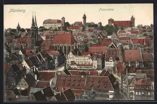 AK Nürnberg, Panoramablick über die Stadt