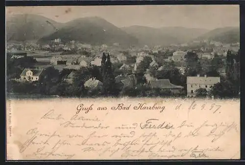 AK Bad Harzburg, Gesamtansicht gegen die Berge