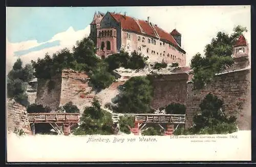 AK Nürnberg, Die Burg von Westen