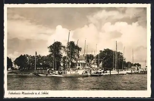 AK Missunde / Schlei, Segelhafen mit Fährhaus