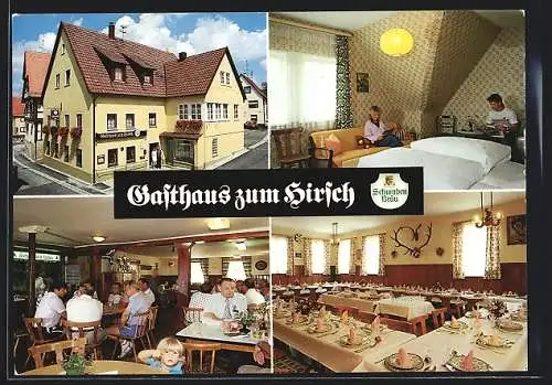 AK Weil im Schönbuch, Gasthaus zum Hirsch v. Fam. Knöller, mit Innenansichten