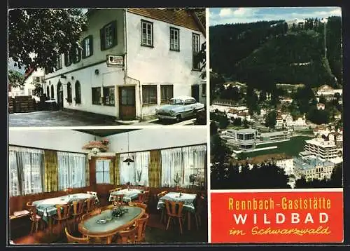 AK Wildbad im Schwarzwald, Die Rennbach-Gaststätte mit Gaststube