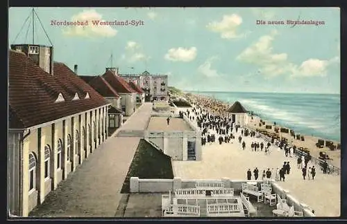 AK Westerland /Sylt, Die neuen Strandanlagen