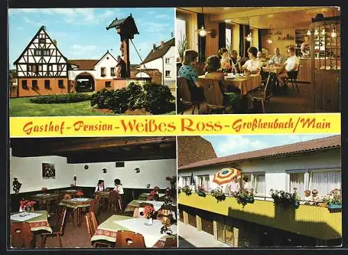 AK Grossheubach, Gasthof-Pension Zum Weissen Ross, Bes. Fam. Karl Zipf, Kirchstr. 25