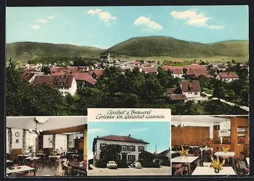 AK Griessen, Gasthof z. Brauerei, Ortsansicht mit Kirche