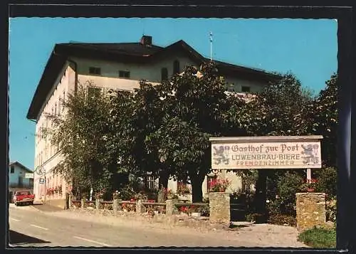 AK Frabertsham /Chiemgau, Gasthof zur Post, Inh. Familie Hamberger