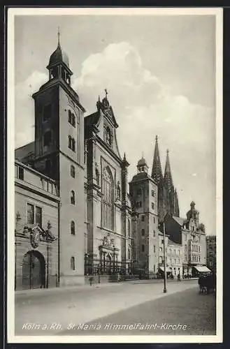 AK Köln, St. Mariä Himmelfahrt-Kirche, Strassenfront