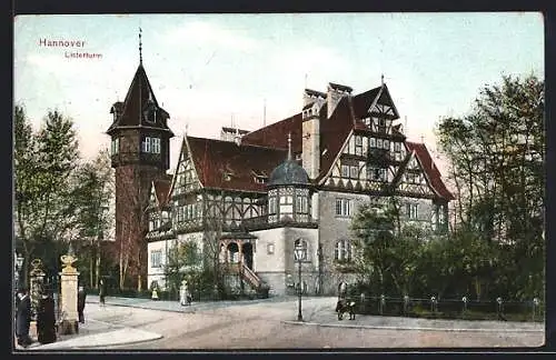 AK Hannover, am Listerturm mit Restaurant v. J. Hartmann