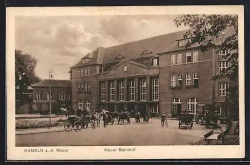 AK Hameln a. d. Weser, Neuer Bahnhof