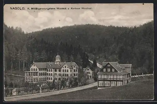 AK Nagold, K. Militärgenesungsheim Waldeck und Kurhaus Waldlust