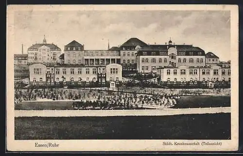 AK Essen /Ruhr, Städtische Krankenanstalt, Teilansicht