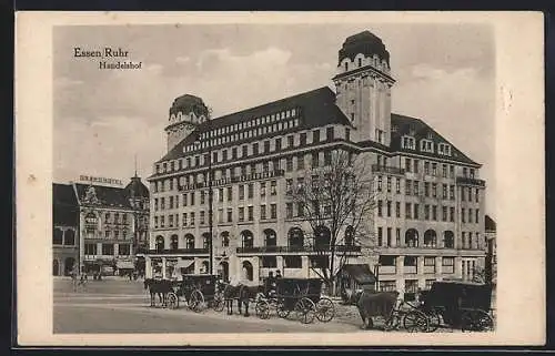 AK Essen /Ruhr, Handelshof mit Grand Hotel