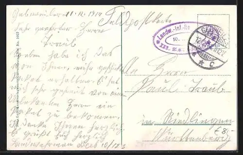 AK Gebweiler i. Els., Ortsansicht mit Kirche und Fabrik