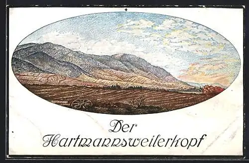 AK Der Hartmannsweilerkopf, Blick zum Südhang des schwer umkämpften Berges