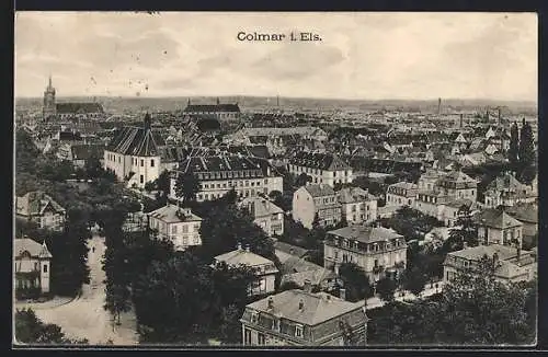 AK Colmar i. Els., Blick über die Dächer