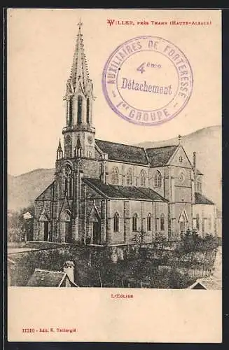 AK Willer /Haute-Alsace, L`Eglise