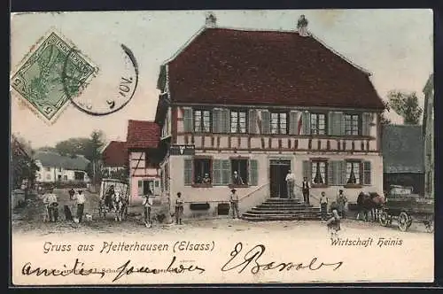 AK Pfetterhausen /Elsass, Gasthaus Heinis