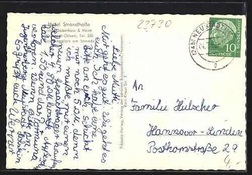 AK Neustadt / Holstein, Hotel Strandhalle