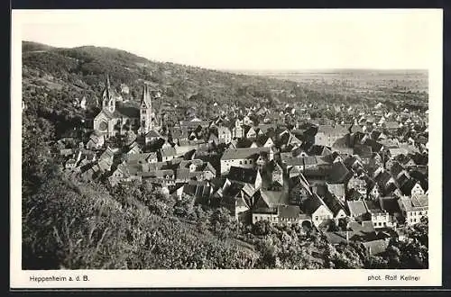 AK Heppenheim /Bergstrasse, Blick vom Drosselweg