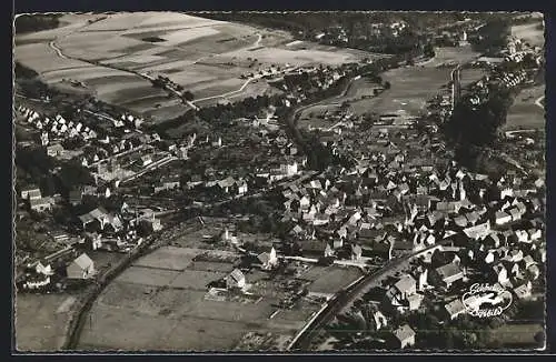 AK Weilmünster, Ortsansicht aus der Vogelschau